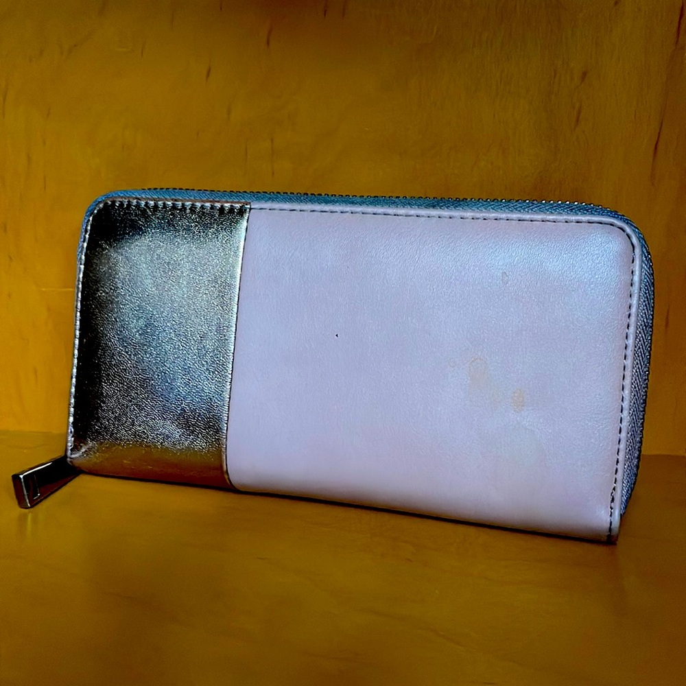 French Connection Zippered Rose Gold Wallet